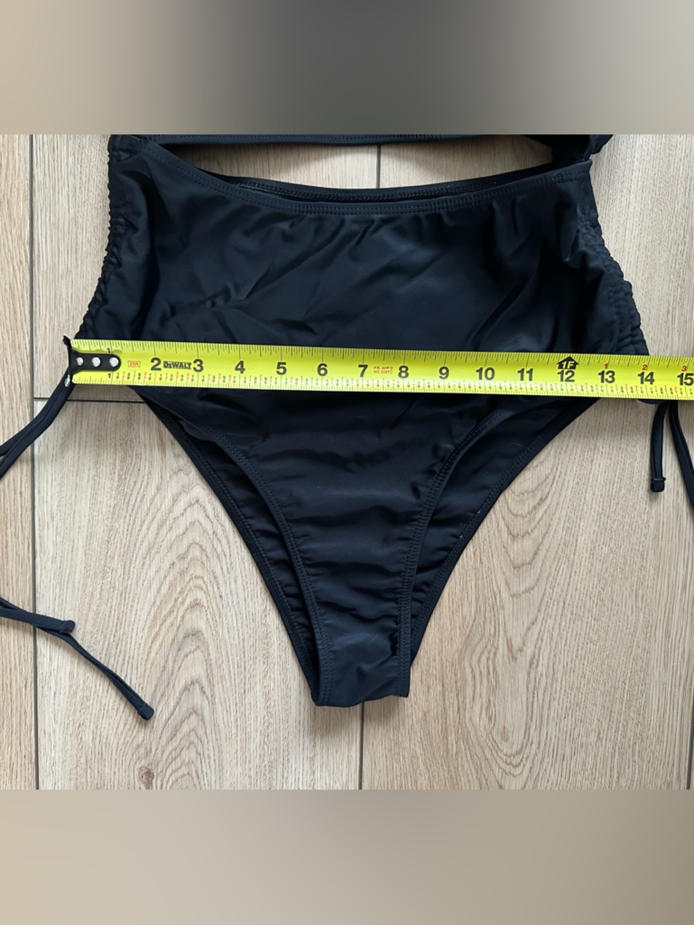 🔥2/$20 NWOT Women's Sexy Black Print High-Waisted Swim Suit Adjustable Fit Lg - Picture 4 of 9